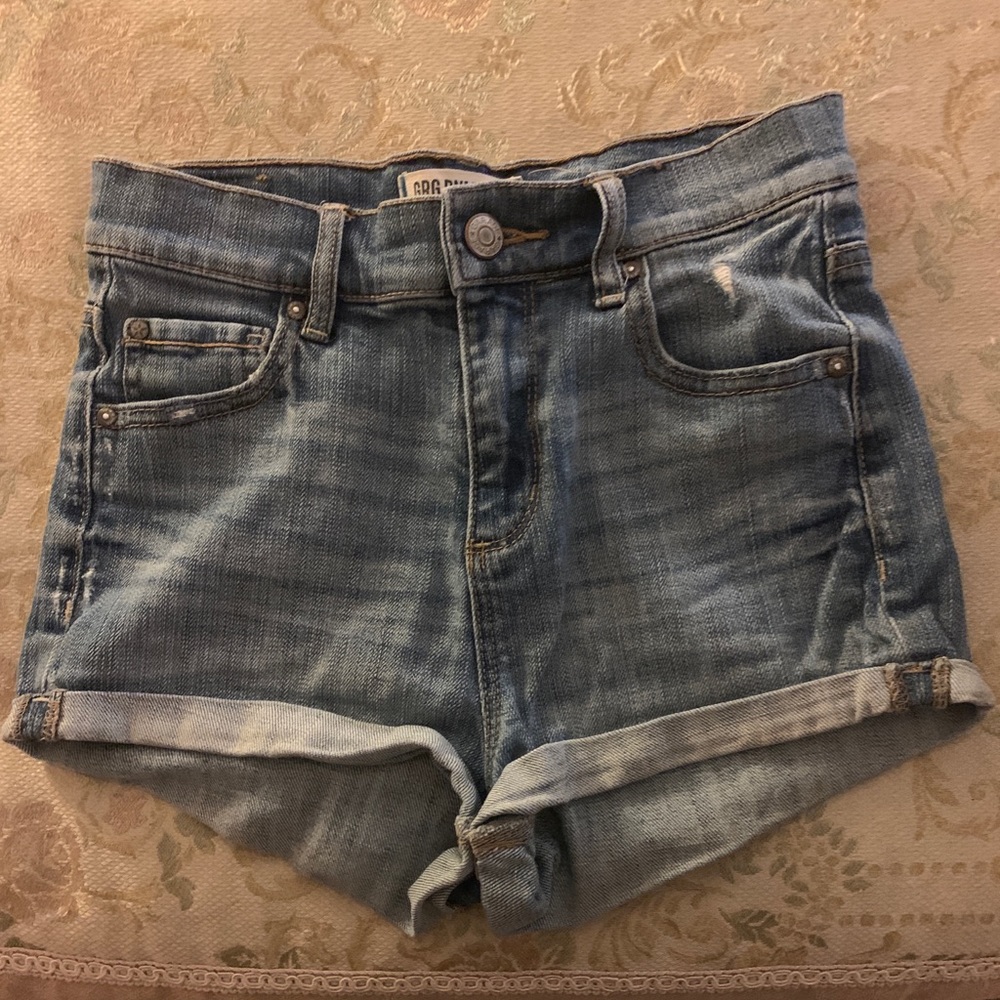 High waisted jean shorts